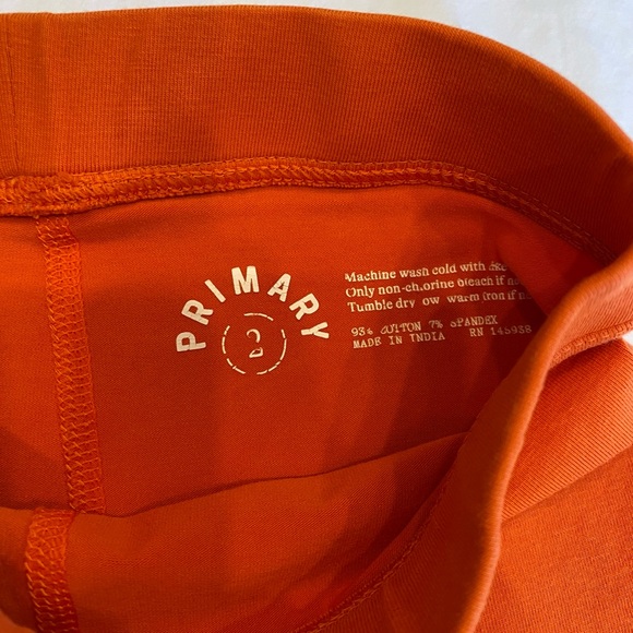 Primary Orange “Tangerine” Leggings - Size 2 - Picture 3 of 3